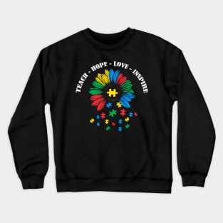 Autism Teacher Autism Awareness Gift for Birthday, Mother's Day, Thanksgiving, Christmas Crewneck Sweatshirt